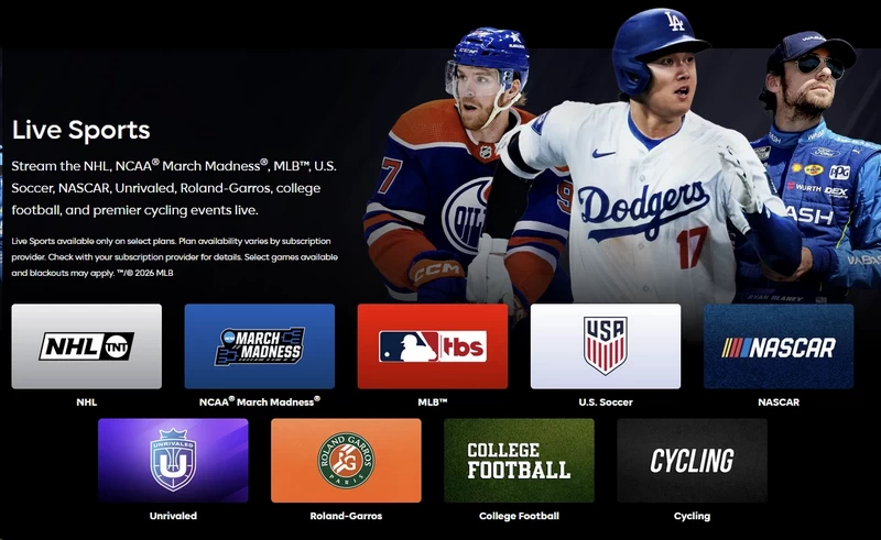 HBO MAX Live Sports