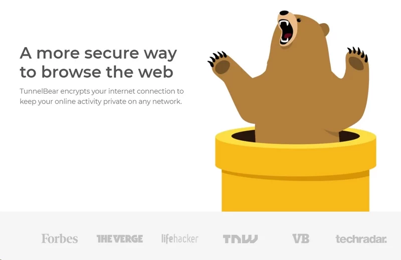 TunnelBear VPN official homepage