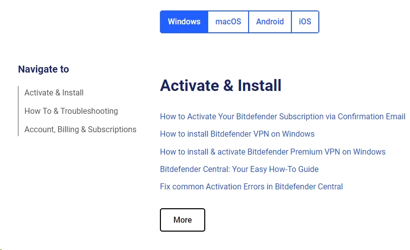 Bitdefender customer support and FAQ