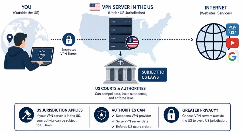 United States jurisdiction impact on VPN privacy