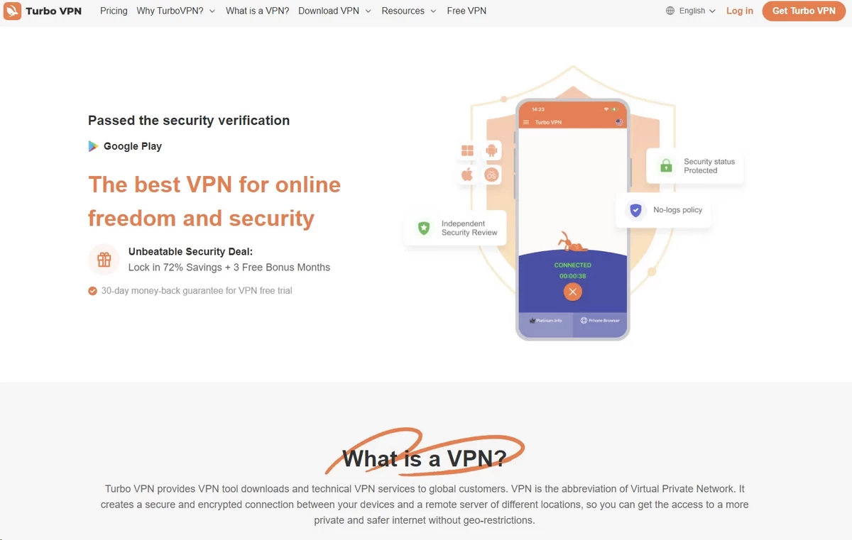 Turbo VPN official homepage