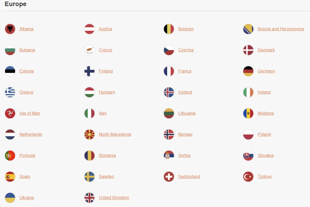 Turbo VPN European server locations
